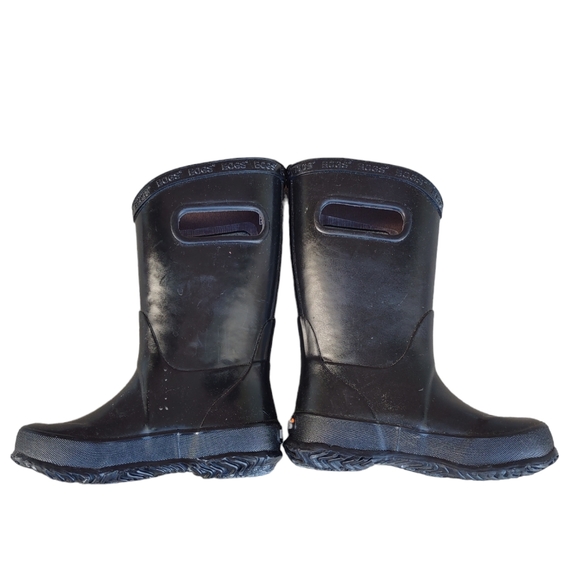 Bogs Youth Size 9 Black Waterproof Rainboots - Picture 7 of 16